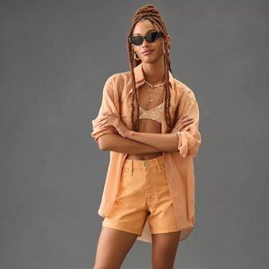 NWT Anthropologie Devon High-Rise Boyfriend Shorts with Cuffs by Hudson Jeans.